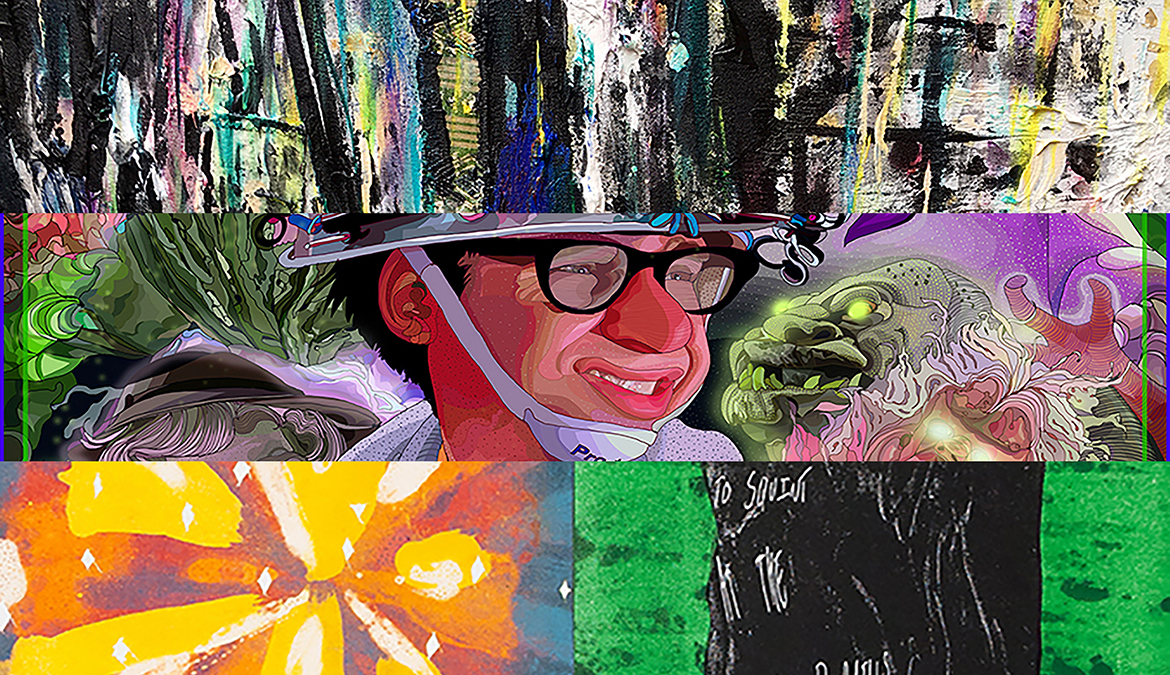 Works created by MTSU art professors Sisavanh Phouthavong-Houghton, top; Tony Rodriguez, center; and Nick Satinover, below; are included in a free public exhibit, 