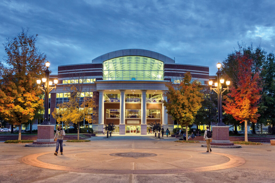 While it will be closed from Thursday, Nov. 23, through Saturday, Nov. 25, for the Thanksgiving holiday weekend, MTSU’s James E. Walker Library will be open from 1 p.m. Sunday, Nov. 26, until 2 a.m. Monday, Nov. 27, for students’ use as the end of the fall semester approaches. (MTSU file photo by J. Intintoili)