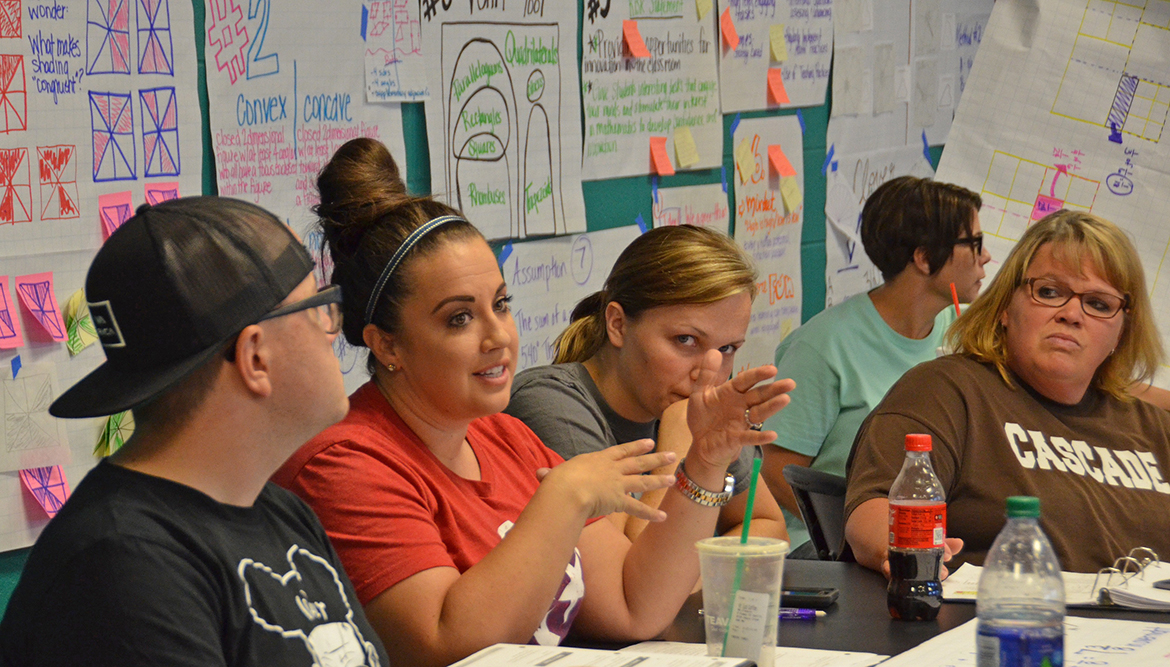 Explaining the math process with the group