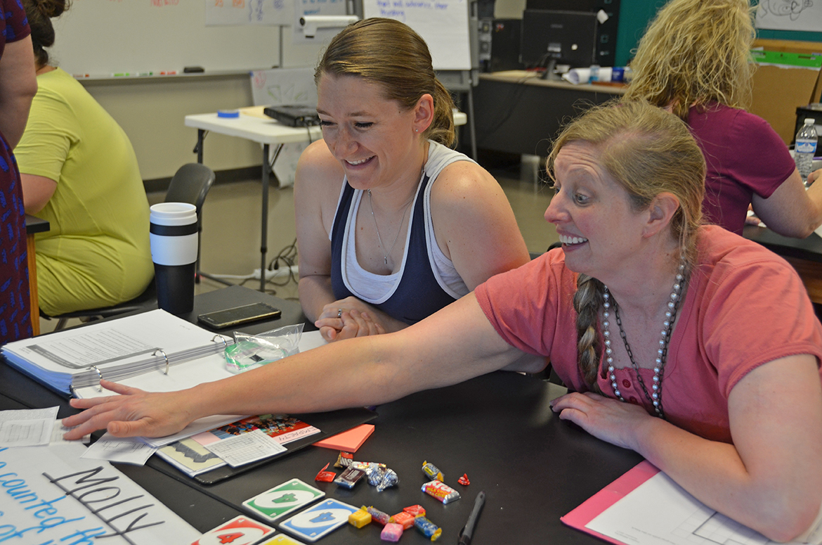 K-8 math teachers enjoy activities