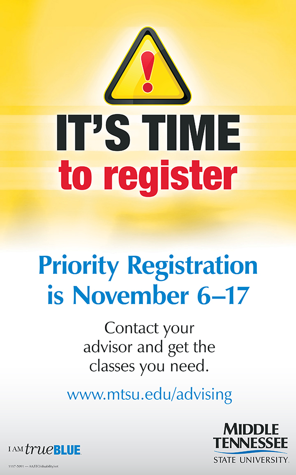 Priority Registration poster