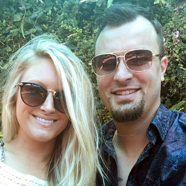 MTSU alumnus Shane Blissard, right, and his wife, Abby, are shown in this Facebook photo. Shane Blissard survived a deadly football injury in 2011 with the help of donated blood and is urging donors to roll up their sleeves Nov. 18-20 at MTSU. (Photo courtesy of Shane Blizzard)