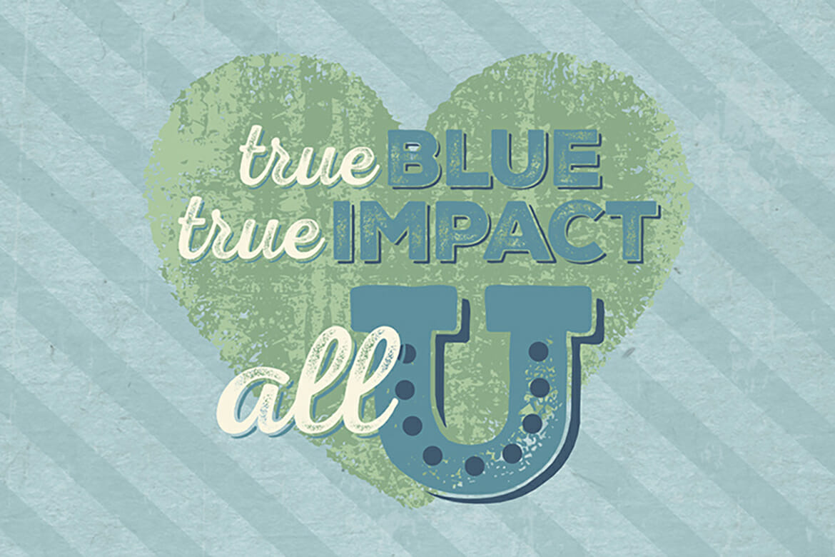 True Blue Give Impact large graphic