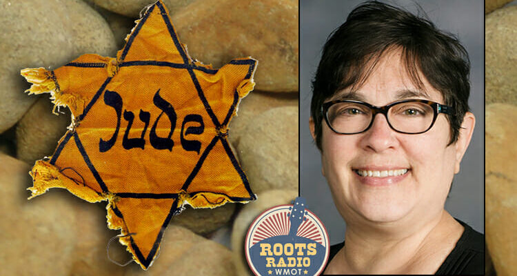 promo for “MTSU On the Record” radio show featuring Dr. Elyce Helford discussing the upcoming 13th International Holocaust and Genocide Studies Conference; includes the sandstone pebbles traditionally associated with Holocaust victims and the WMOT Roots Radio logo