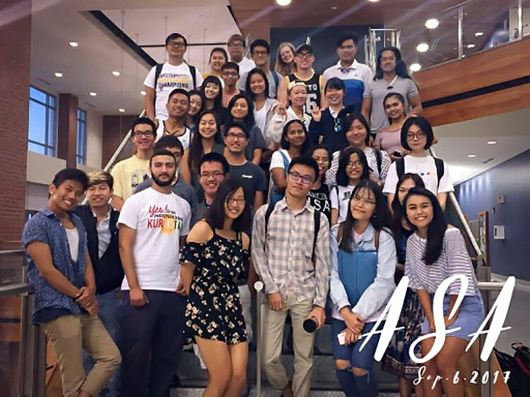 In this September 2017 photo, members of the Asian Student Association pose for a photograph inside the Student Union Building. (Submitted photo)