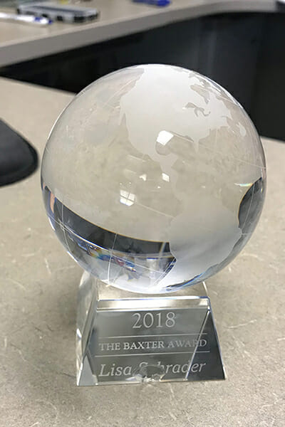 The Coalition for Healthy and Safe Campus Communities presented MTSU Health Promotion Director Lisa Schrader with the 2018 Susanna L. Baxter Drug, Alcohol, and Violence Prevention in Higher Education Award earlier this year. (MTSU photo by K. Simpson)