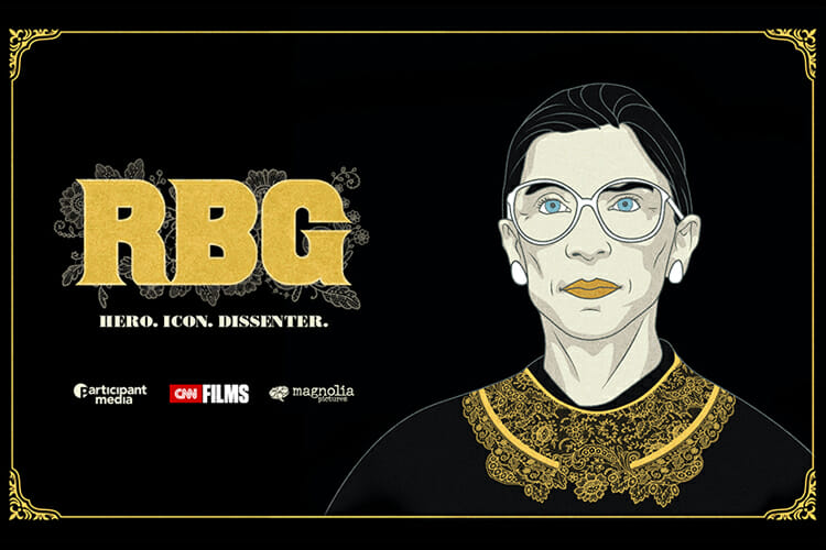 Horizontal poster for “RGB” documentary on Justice Ruth Bader Ginsburg