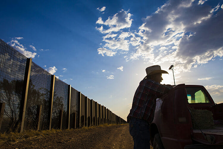 This May 2017 photo of Arizona rancher John Ladd, whose 16,000-acre property on the U.S. border with Mexico has been the site of illegal border crossers and drug smugglers, is part of the Arizona Republic news package on "The Wall," President Trump's promised border barrier, that won the 2018 Pulitzer Prize for Explanatory Reporting. Three journalists from the paper will visit MTSU Wednesday, Oct. 3, to discuss the reporting behind the project. (Photo by Michael Chow/The Arizona Republic via USA Today Network)