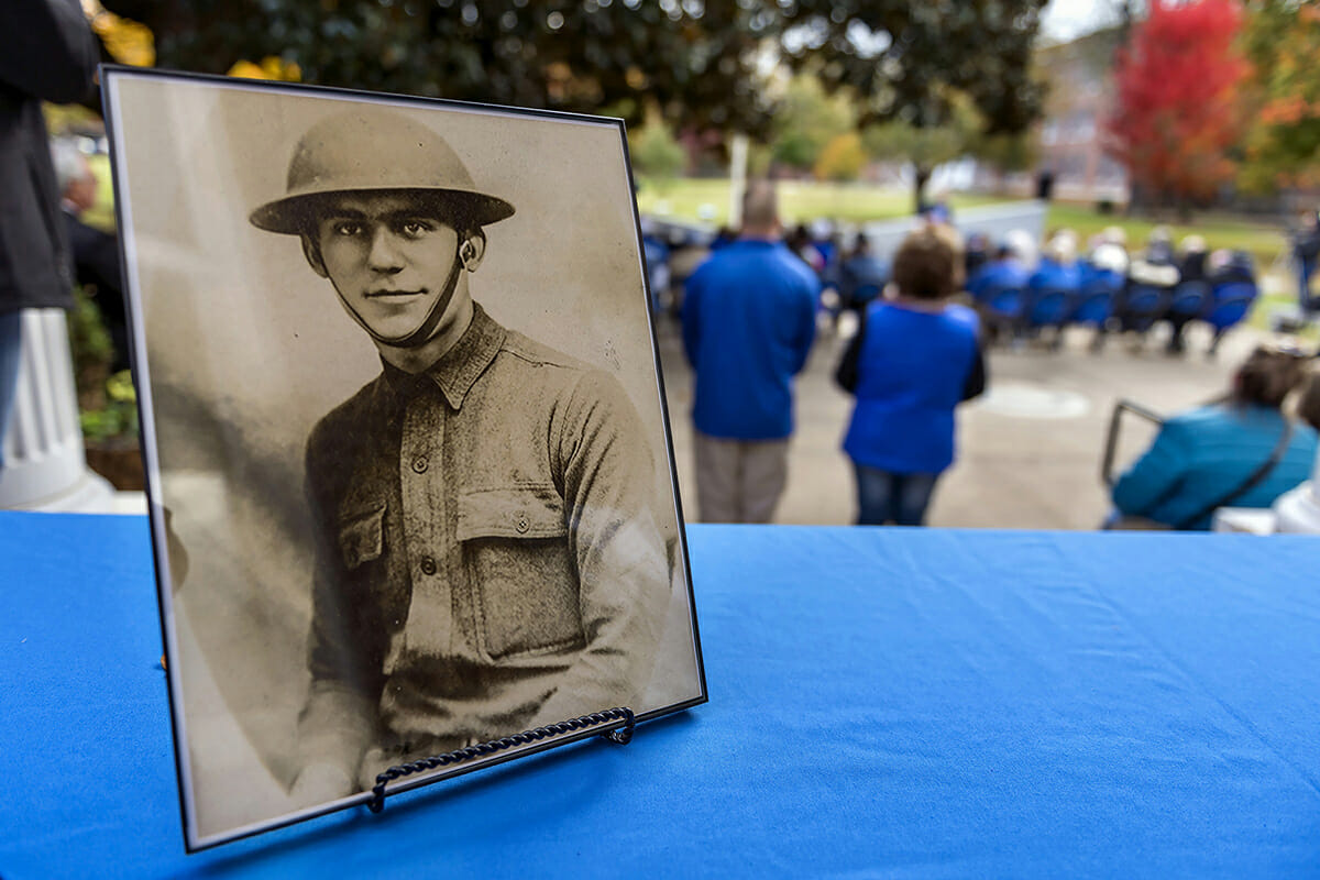 A portrait of 1st Lt. Robert Shearer Brown