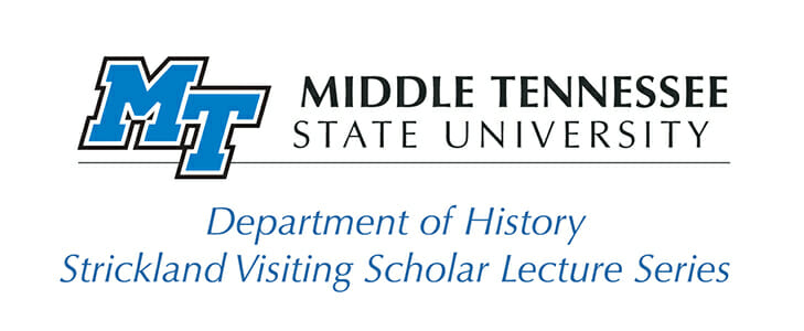 MTSU Strickland Visiting Scholar Lecture Series logo (including Department of History)