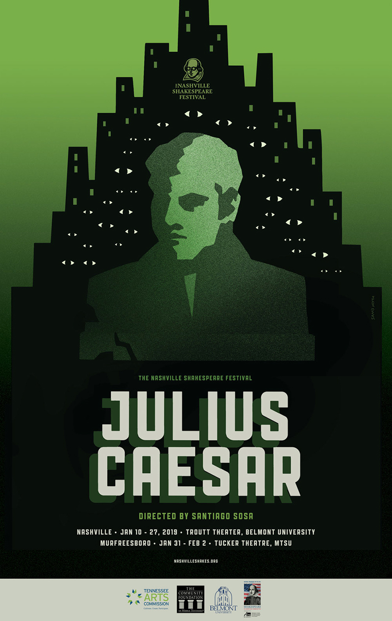 Nashville Shakespeare Festival “Julius Caesar” poster
