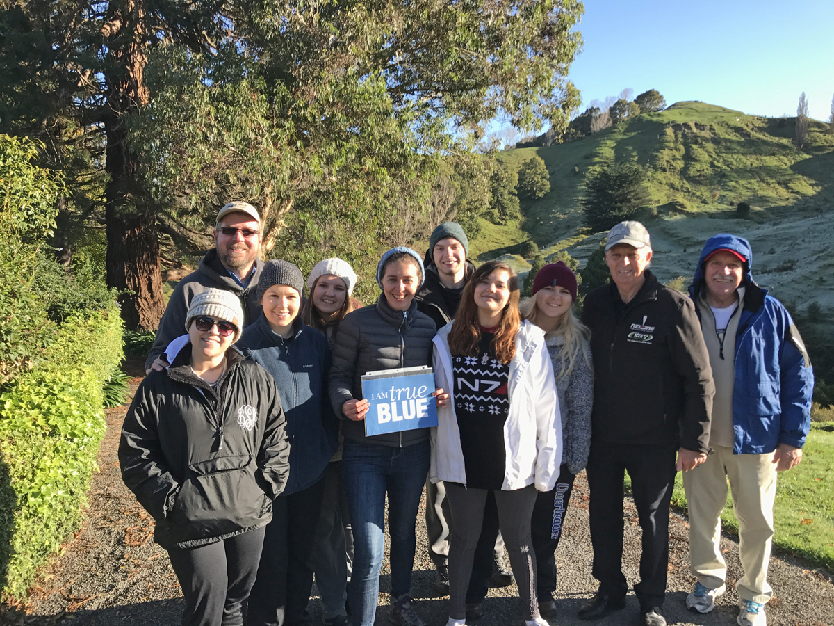 MTSU students on an education abroad trip to New Zealand in 2017.