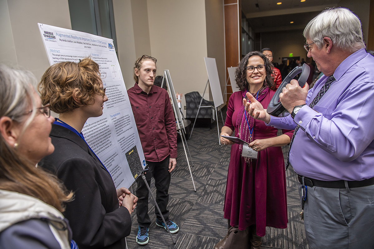 Augmented reality research poster at Tennessee STEM Education Center 13th annual conference