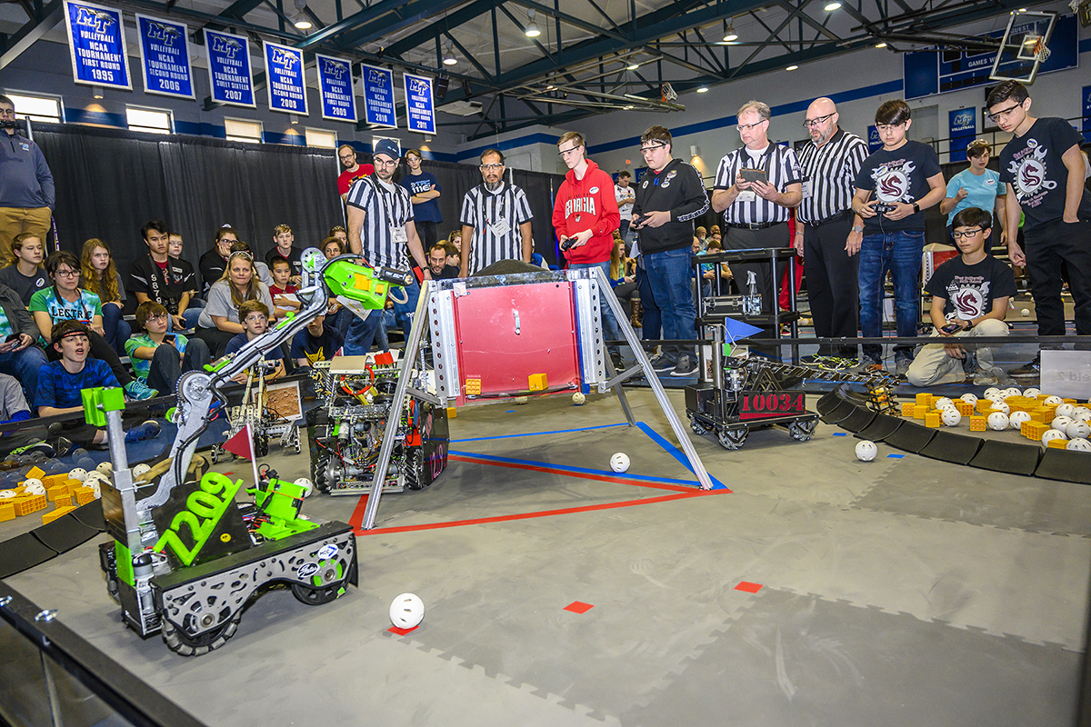 Competition matches drew participants, onlookers and judges.