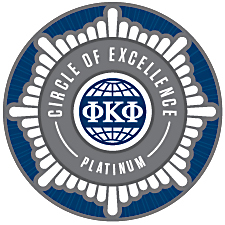 Phi Kappa Phi “Platinum Chapter of Excellence” logo