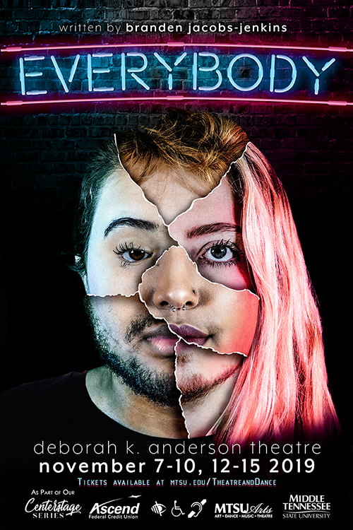 poster for MTSU Theatre fall 2019 production of “Everybody”