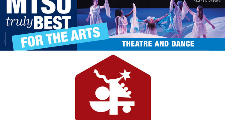 MTSU Arts billboard for Arts Center of Cannon County with Arts Center logo