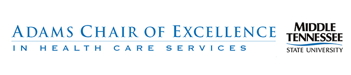 Adams Chair of Excellence in Health Care Services at MTSU logo