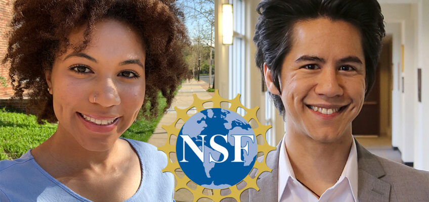 From left, Jessica Shotwell and Samuel Remedios, National Science Foundation Fellowship recipients