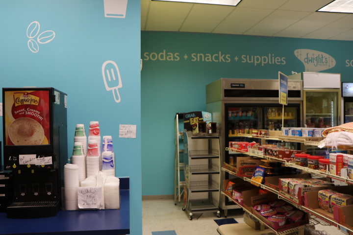 Dwight's Mini Mart is located on the second floor of the KUC.