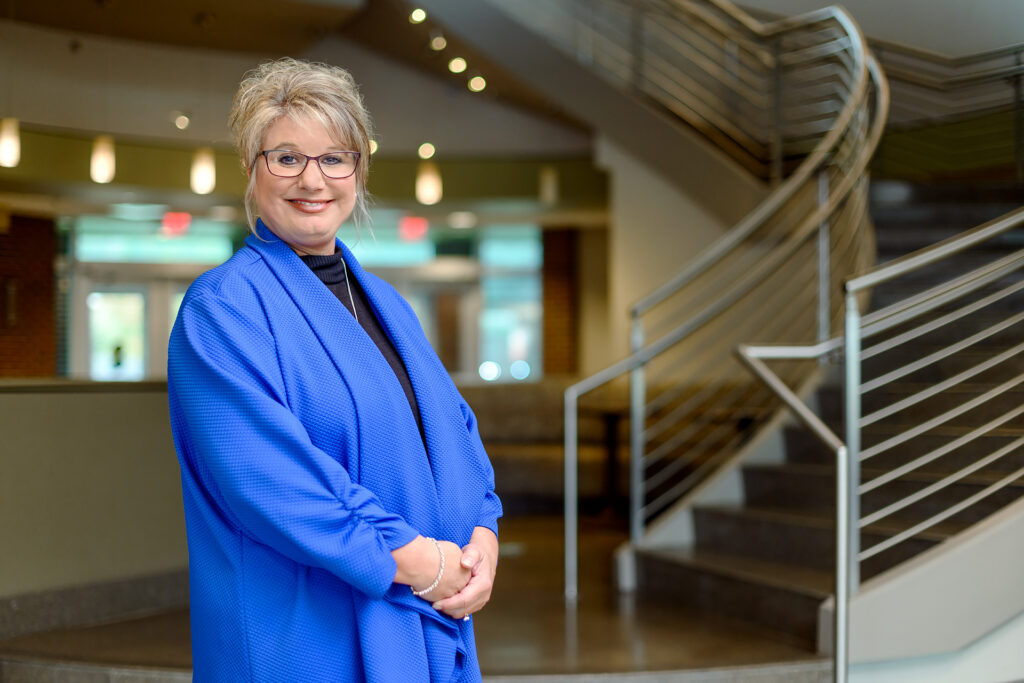 Danielle Moore College of Education lecturer faculty profile at the College of Business building. (Photo: J. Intintoli)