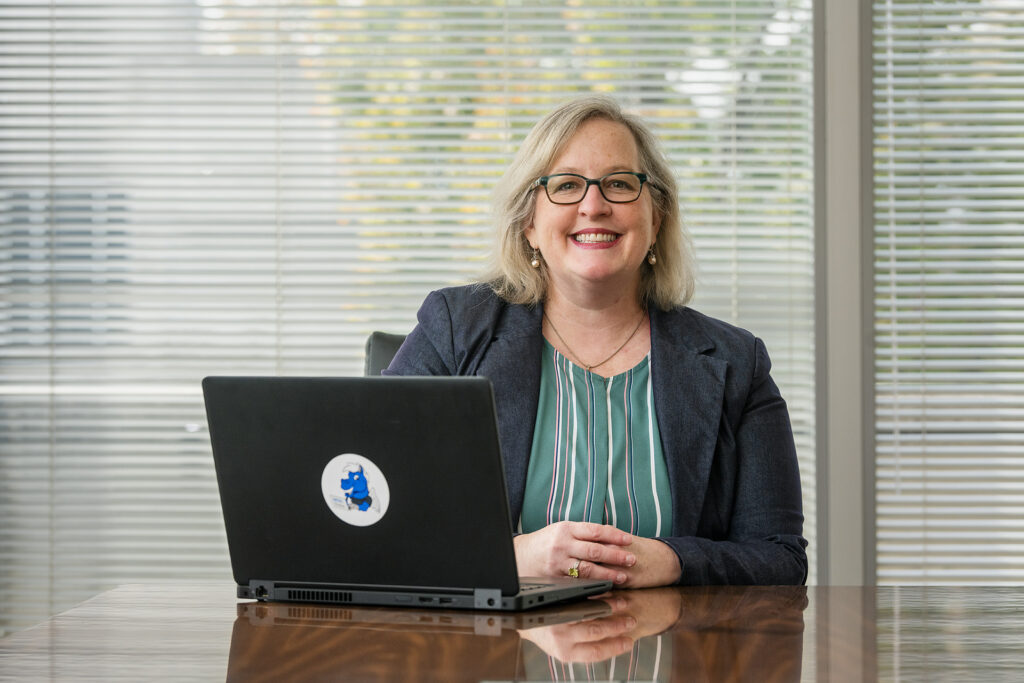 Kim Godwin, Instructional Designer - Online/Distance Programs, University College in the Miller Education Center. (Photo: Andy Heidt)