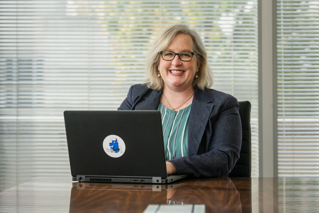 Kim Godwin, Instructional Designer - Online/Distance Programs, University College in the Miller Education Center. (Photo: Andy Heidt)