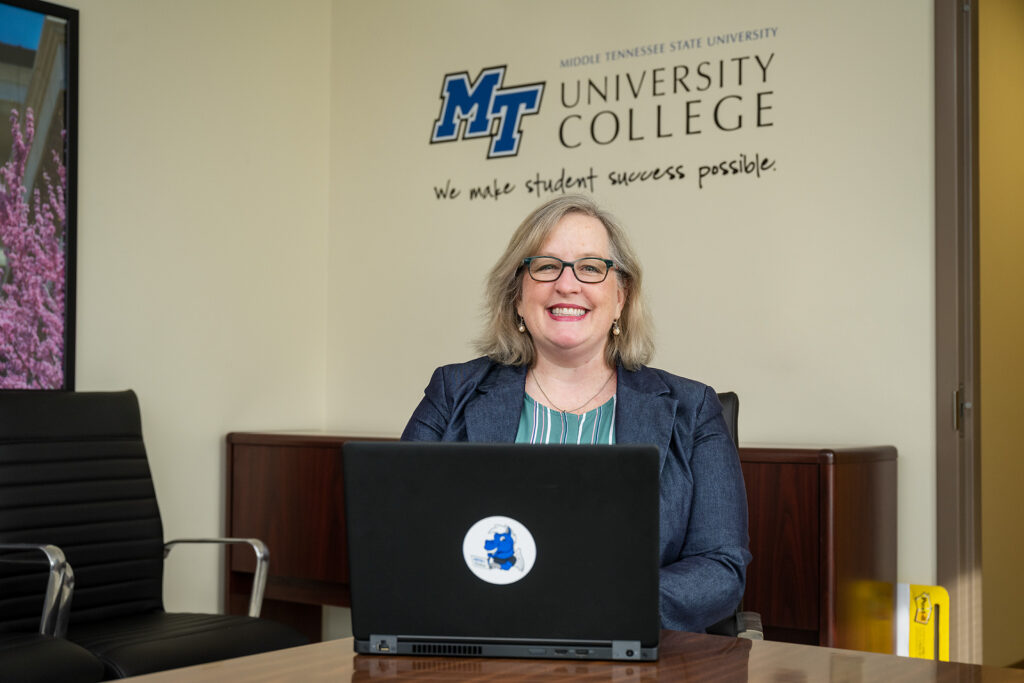 Kim Godwin, Instructional Designer - Online/Distance Programs, University College in the Miller Education Center. (Photo: Andy Heidt)