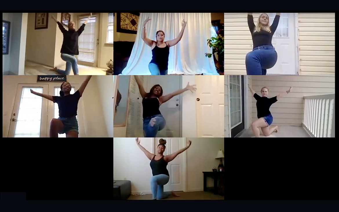 One of six groups of dancers from MTSU, Borderless Arts Tennessee and Art Spark Texas perform an excerpt from "Peace," their tribute to the United Nations’ International Day of Persons with Disabilities and the late arts education activist Jean Kennedy Smith. The collaboration, which was entirely virtual thanks to a grant from the Tennessee Arts Commission, allowed guest artist Silva Laukkanen to work with all the dancers.