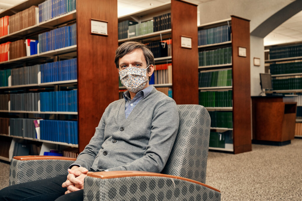 Jason Vance, Information Literacy Librarian, James E. Walker Library. (Photo: Andy Heidt)