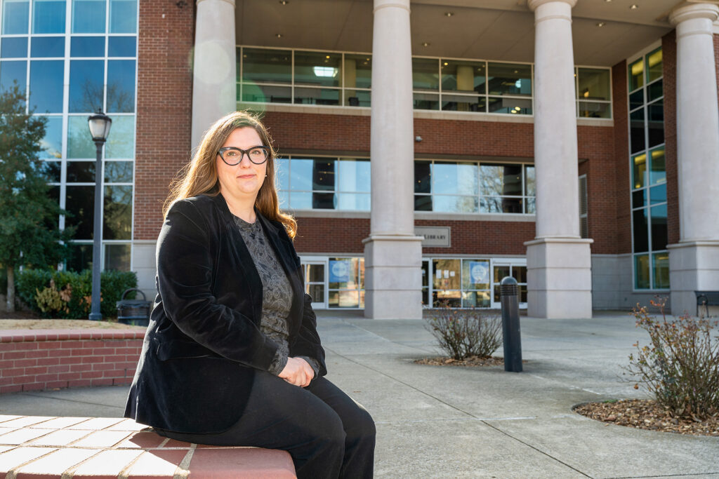 Suzanne Mangrum, Acquisitions Librarian, James E. Walker Library. (Photo: Andy Heidt)