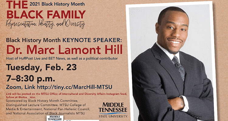 Marc Lamont Hill flyer-Black History Month 2021 keynote