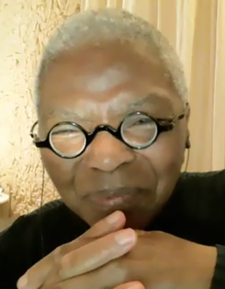 Dr. Mary Frances Berry, former chair of the U.S. Commission on Civil Rights and MTSU's 2021 National Women's History Month keynote speaker, speaks to a virtual audience Tuesday, March 16. (Screen grab from address)