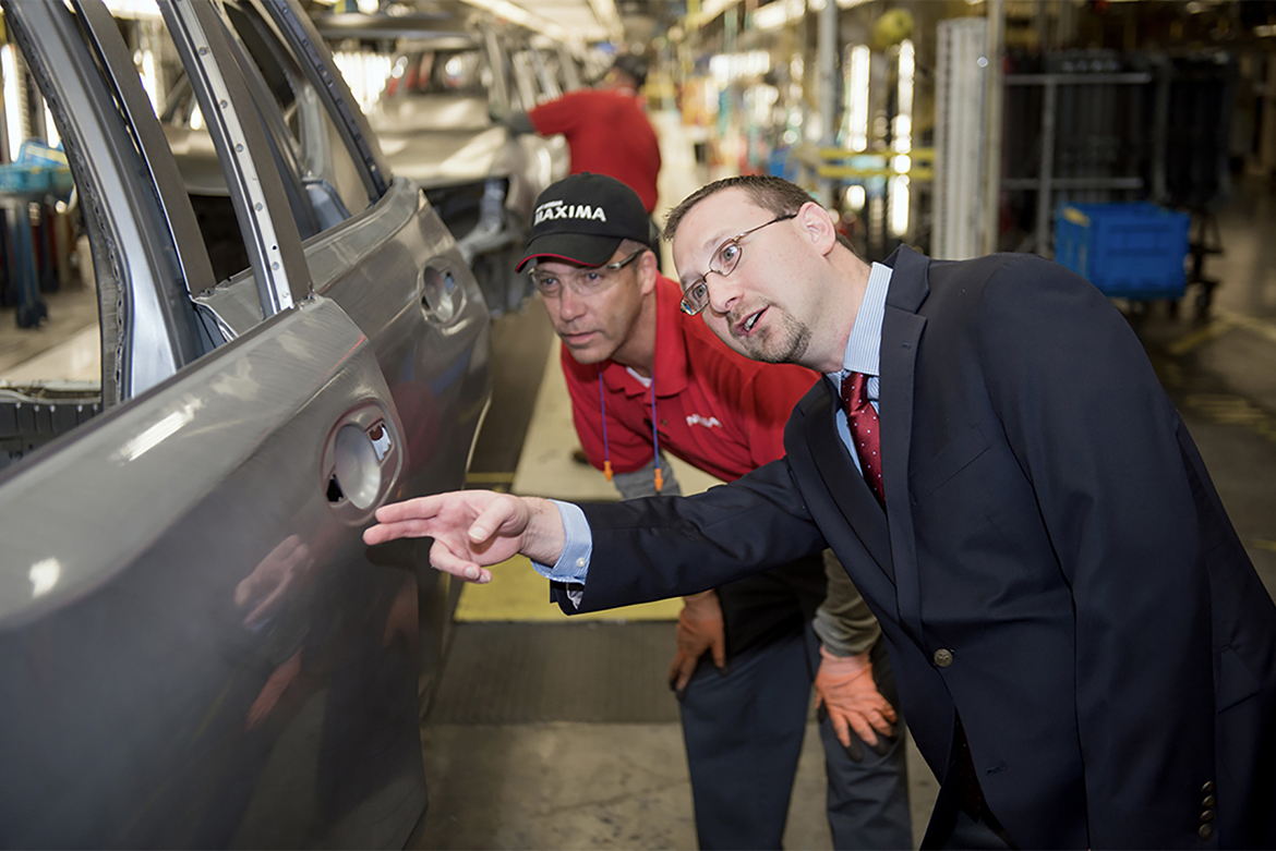 Jones College of Business alumnus Tim Fallon (’11), vice president of manufacturing, Nissan Canton Vehicle Assembly, is an MBA graduate but works in the supply chain management industry and has been active with the MTSU Department of Management supply chain management program as a visiting speaker. (Submitted photo)