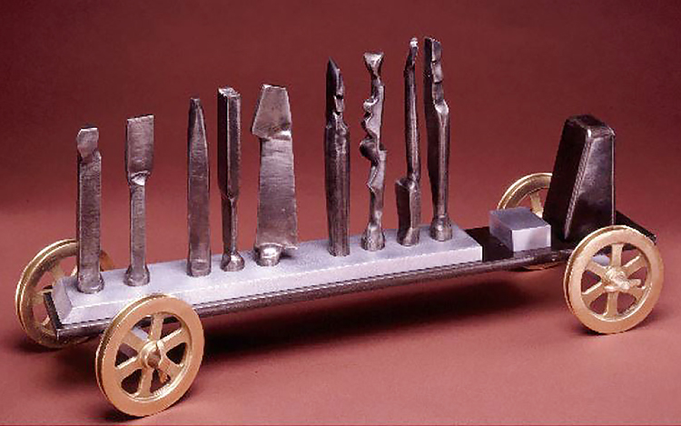 “Hell on Wheels” is among the 500-plus pieces of art created by the late Middle Tennessee State University art professor emeritus James S. Gibson. A new retrospective exhibit of his work, “James Gibson: A Life in Sculpture,” will open Monday, March 14, in the university’s Todd Art Gallery and run through Saturday, April 2. A free public opening reception is set for 2 p.m. Saturday, March 19, followed at 3 p.m. by a special discussion with the Gibson family on the artist’s work and achievements. Half the sale proceeds from each piece of Gibson’s artwork purchased during the exhibit and reception will benefit MTSU art students through the James S. Gibson Scholarship, established by his family after his 2018 death. (Photo courtesy of MTSU College of Liberal Arts)