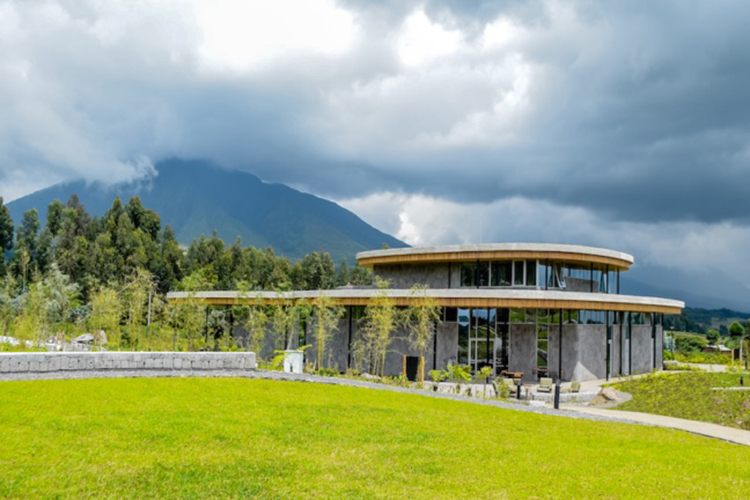 This undated photo shows the exterior of the Cindy Broder Conservation Gallery on the Ellen DeGeneres Campus of the Dian Fossey Gorilla Fund in Rwanda. (Photo courtesy of the Dian Fossey Gorilla Fund)