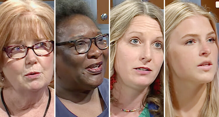 Dr. Laura Clark, left, director of MTSU's Center for Educational Media; Dr. Cathy McElderry, chair of the Department of Social Work, and Andrea Bell, the department's field education coordinator; and junior marketing and elementary education major Rebekah McGuire are the guests on the July 2022 edition of Middle Tennessee State University’s video magazine, “MTSU Out of the Blue."