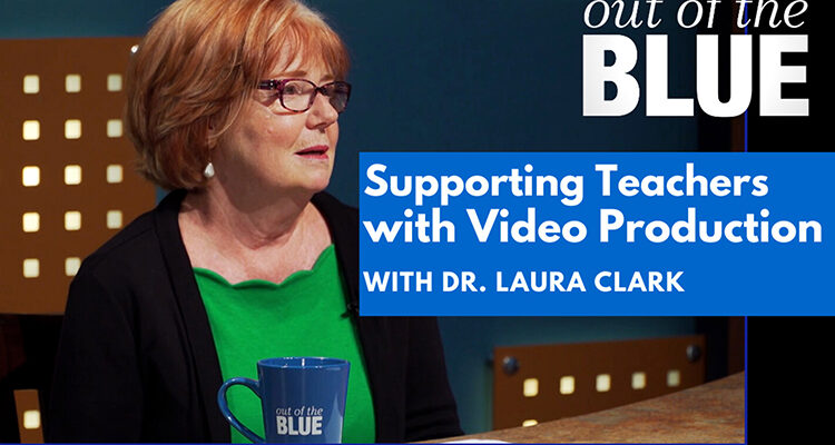 Laura Clark, director of the Center for Educational Media at Middle Tennessee State University, spoke on this month’s episode of MTSU’s “Out of the Blue” television show about how the center serves educators across campus and the larger pre-K-12 of Tennessee. (MTSU graphic illustration by Joseph Poe)