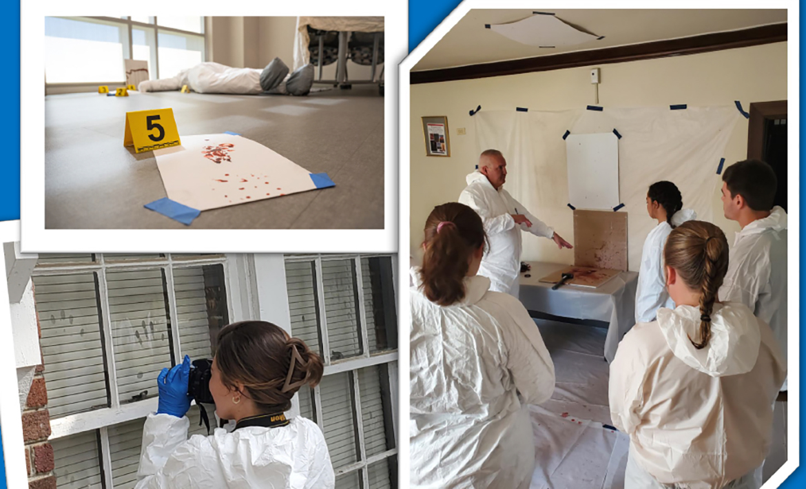As part of the annual Middle Tennessee State University Alumni Spring Showcase events, the Department of Criminal Justice invites alumni to attend a student-led mock crime scene from 9:40 to 11:05 a.m. Tuesday, April 9, in the old internal audit office (Wansley House), 209 N. Baird Lane, in Murfreesboro, Tenn. (Submitted photos)