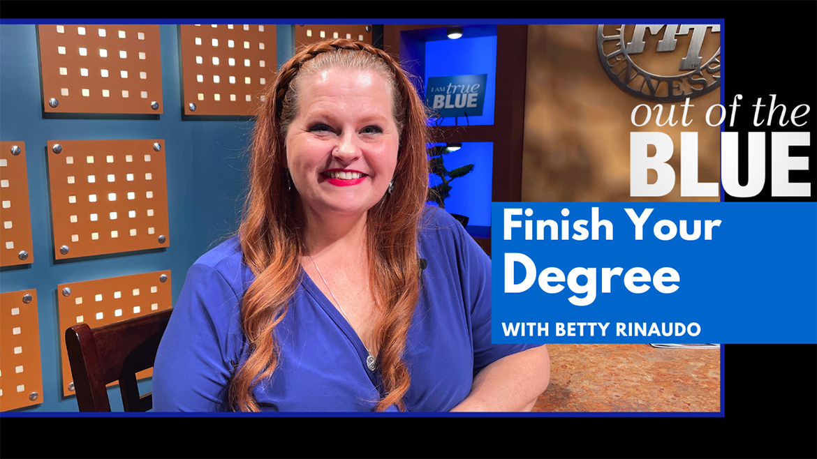 Betty Rinaudo, coordinator of the Graduate MT program at Middle Tennessee State University, was featured in the July 2024 edition of “Out of the Blue,” the university's television magazine program. (MTSU photo illustration by Joe Poe)