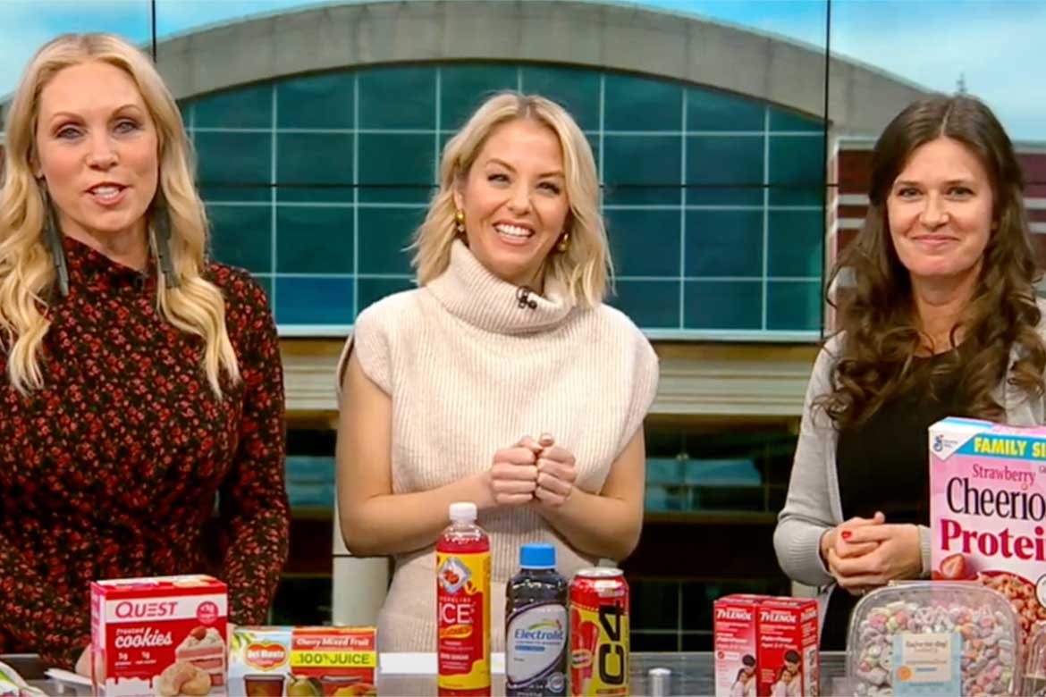 Sarah Harris (right) appeared on WKRN's Local on 2 