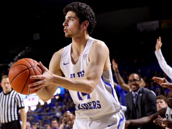 Chase Miller playing basketball.