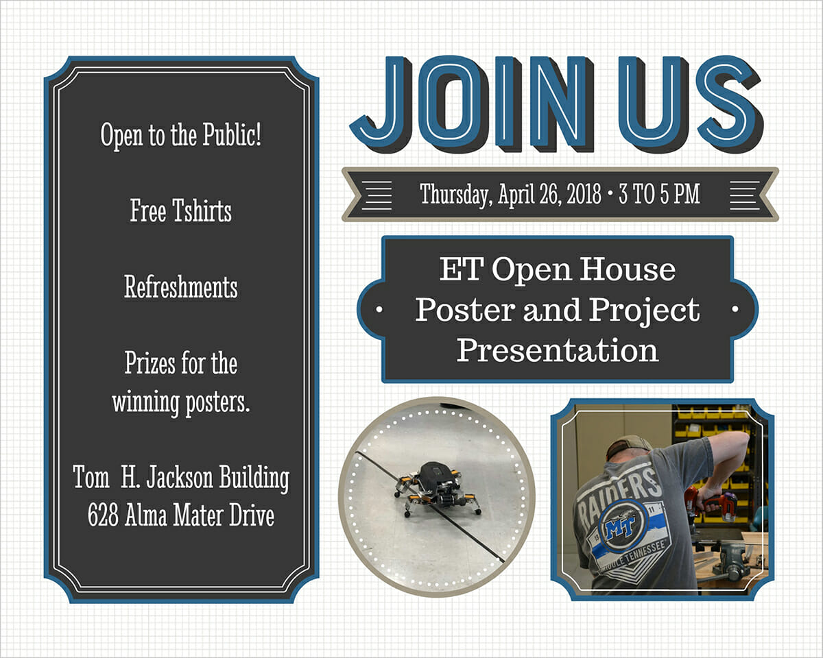 Engineering technology open house poster
