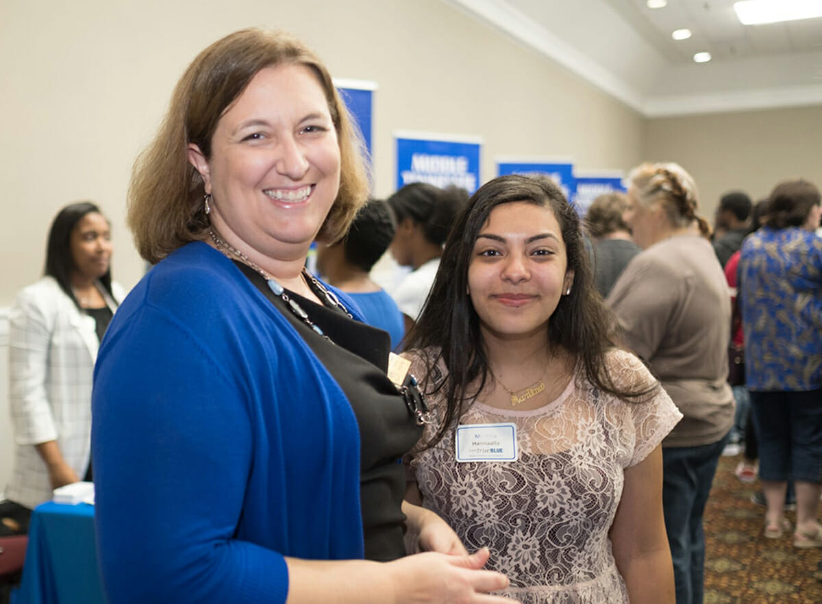 Honors College adviser Judy Albakry and Martina Hannaalla