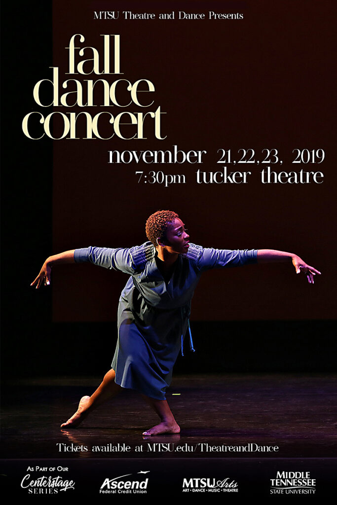 MTSU Fall Dance Concert 2019 poster