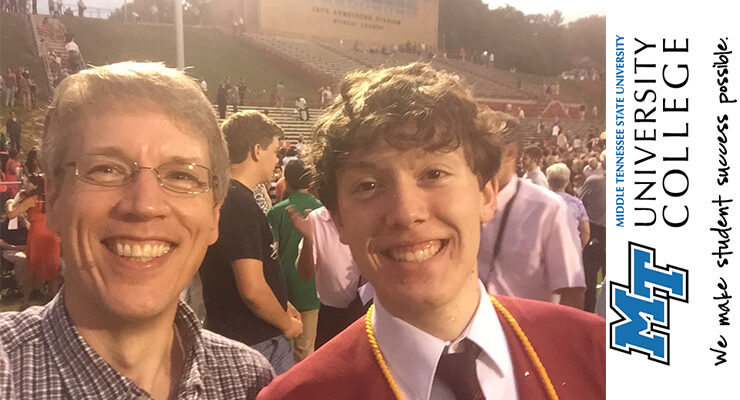 Phil Roberts, adult learner, and son, Matthew