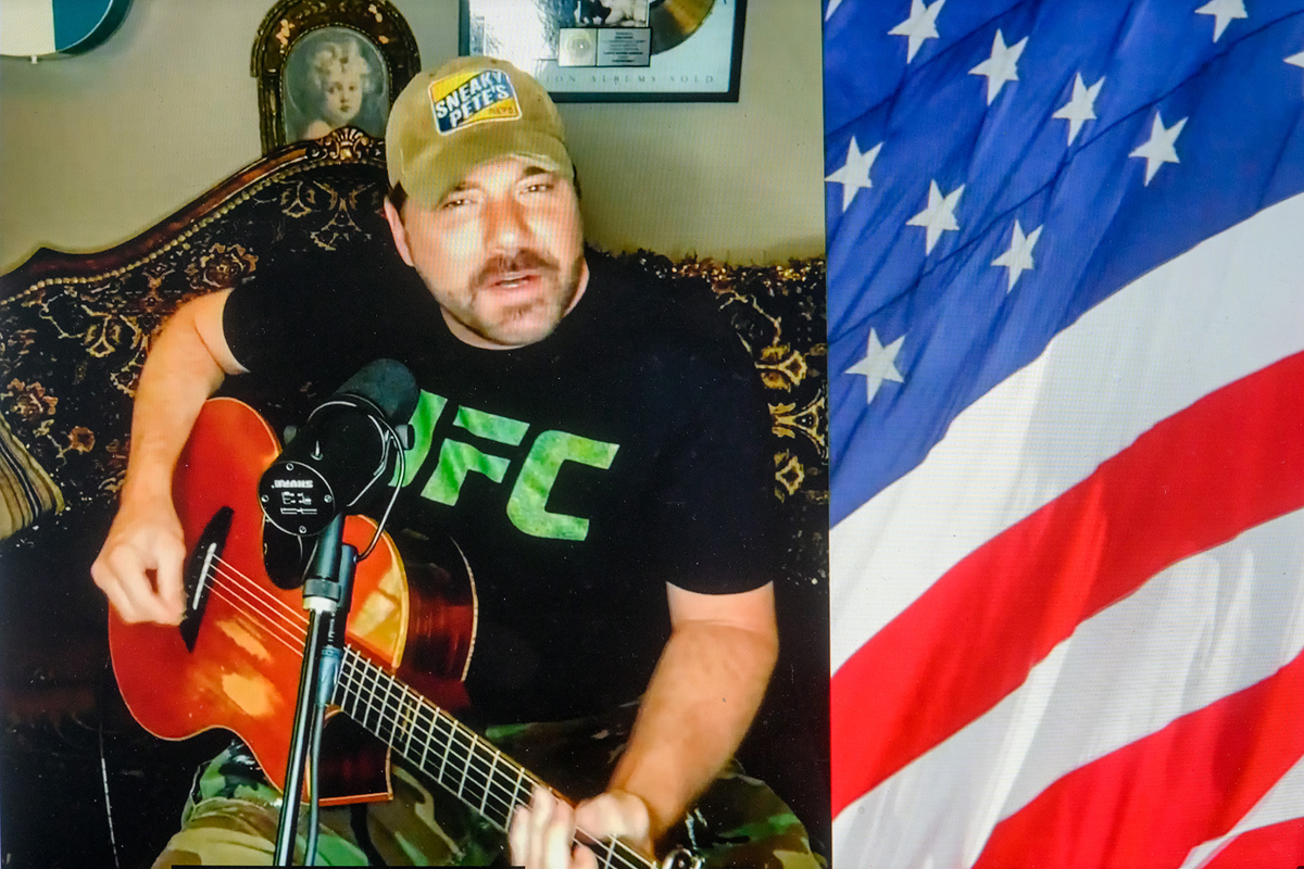 The ceremony broadcast featured country music recording artist Rodney Atkins performing “It’s America,” which was pre-recorded for the virtual 9/11 Remembrance ceremony Friday, Sept. 11. (MTSU photo by J. Intintoli)