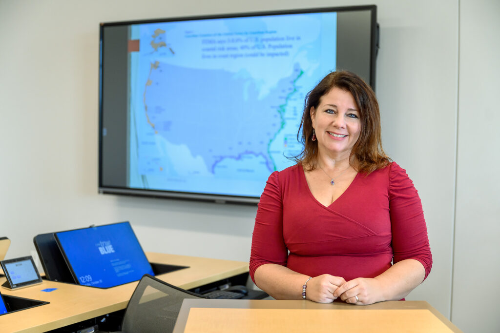 Elizabeth Quinn Wright, Behavioral and Health Sciences, Criminal Justice at the Academics Classroom Building. (Photo: J. Intintoli)