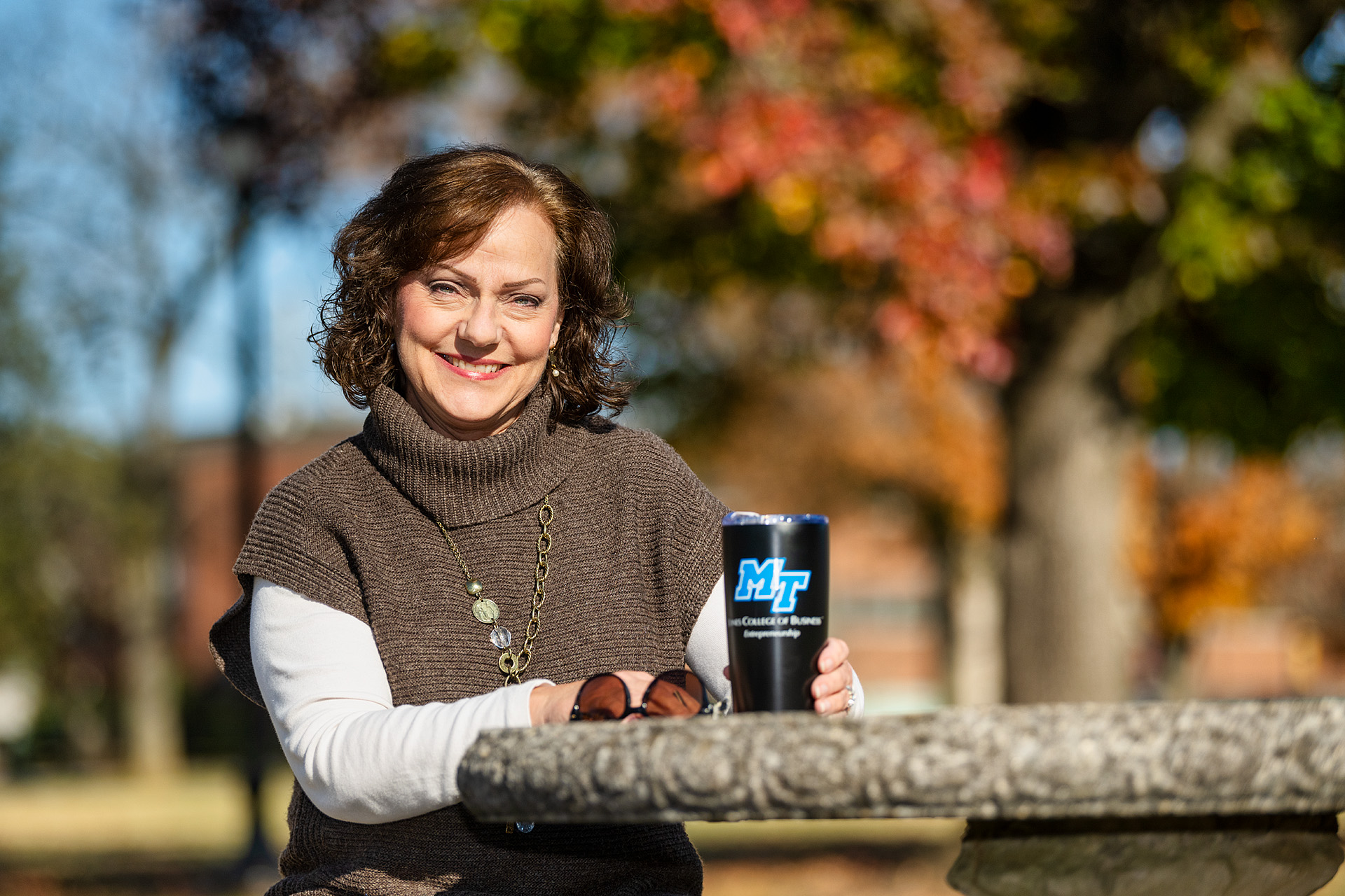 Paula Calahan, Advisor, Jennings A. Jones College of Business in and around Walnut Grove. (Photo: Andy Heidt)
