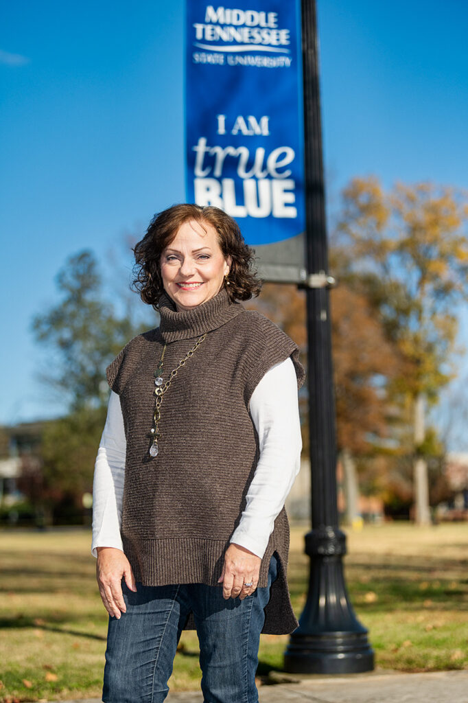 Paula Calahan, Advisor, Jennings A. Jones College of Business in and around Walnut Grove. (Photo: Andy Heidt)